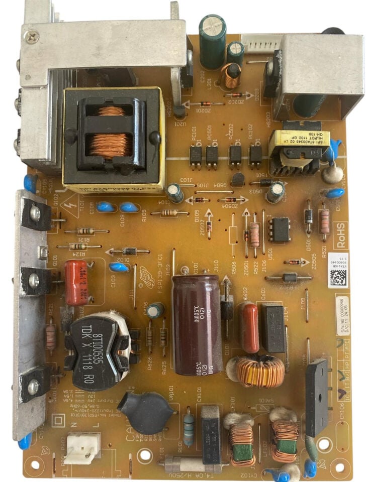 Arçelik F82-203 3HD Besleme Kartı FSP FSP139-3F01 Orijinal Power Supply