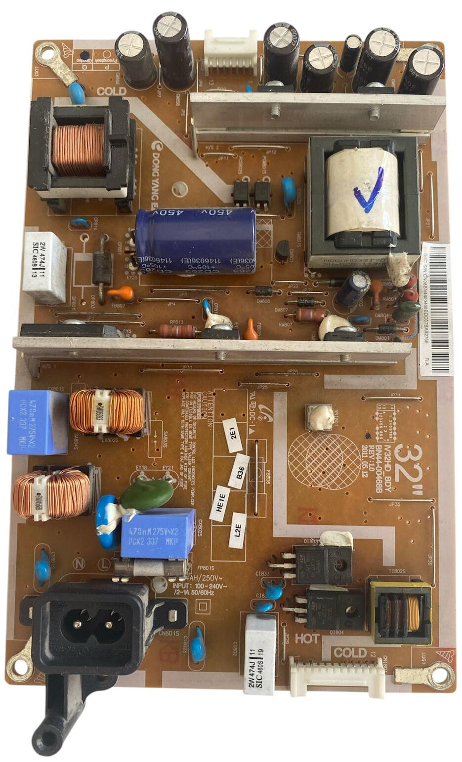 Samsung 32'' Besleme Kartı BN44-00468B IV32HD_BDY Orijinal Power Supply