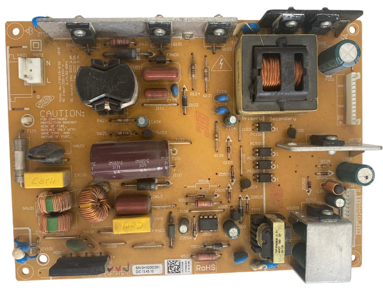 Arçelik Uyumlu FSP FSP115-3F02 Güç Besleme Kartı (Power Supply) - 3BS0362010GP
