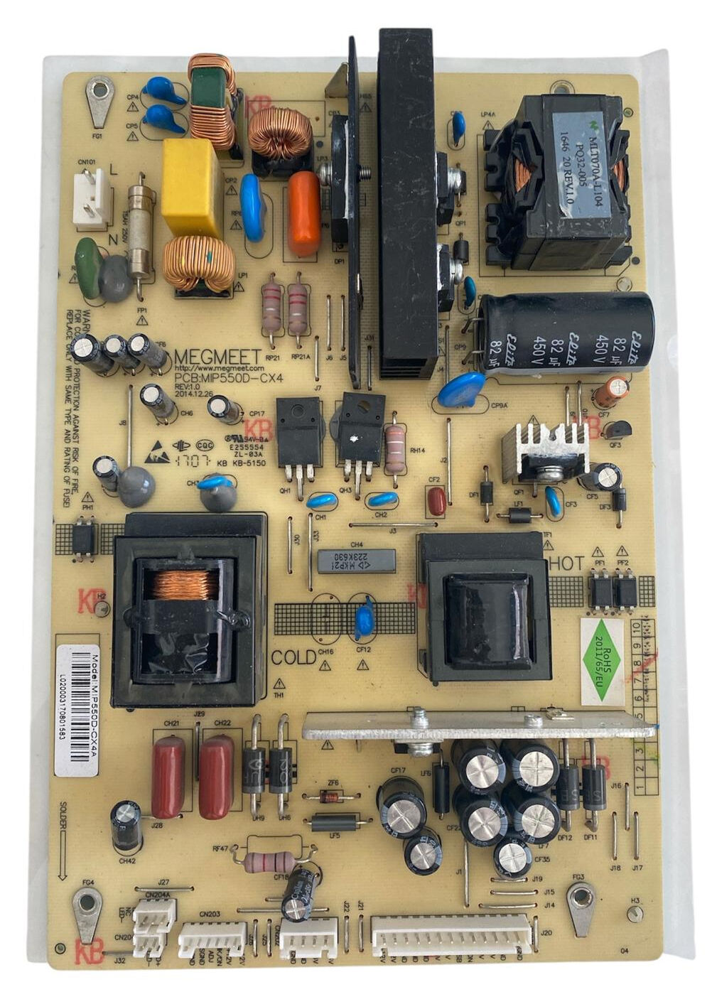 Sunny 55'' Besleme Kartı MIP550D-CX4 MIP550D-CX4A Orijinal Power Supply