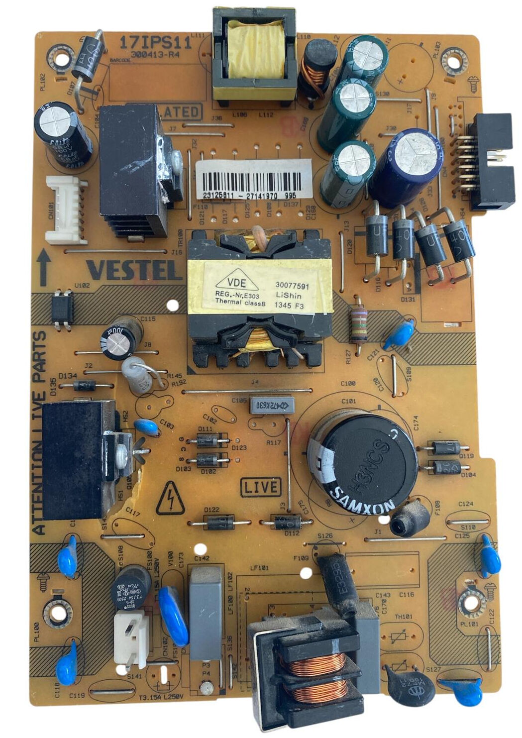 Vestel 17IPS11 Besleme Kartı 27141970 Orijinal Regal SEG TV Power Board