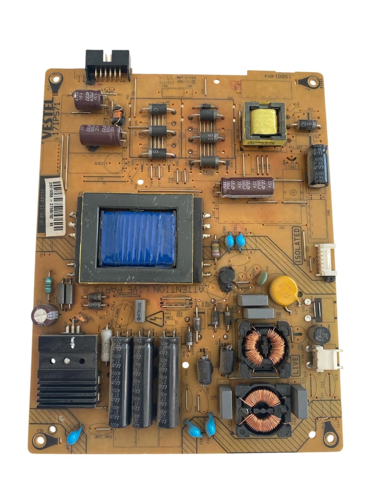 Vestel 49FA5000 Besleme Kartı 17IPS71 23219366 Orijinal TV Power Board