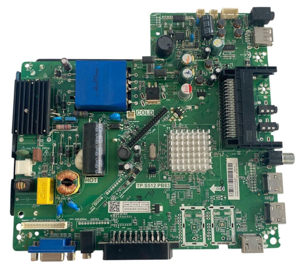 Sanyo Uyumlu TP.S512.PB83 Combo TV Anakart - LE82N14HM ve Muadili Modeller İçin Beslemeli Led Sürücülü Kart