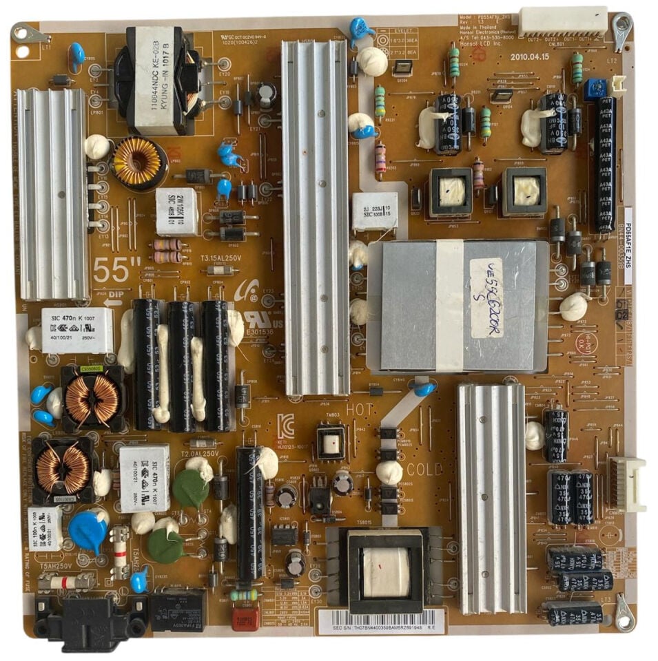 Samsung BN44-00359B Besleme Kartı PD55AF1E_ZHS Orijinal 55'' LED TV Power Board