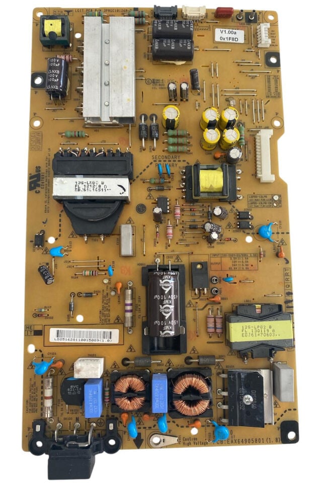 LG 55LA860V Güç Besleme Kartı (Power Supply) - EAX64905801 (1.8) LGP55-13LPB