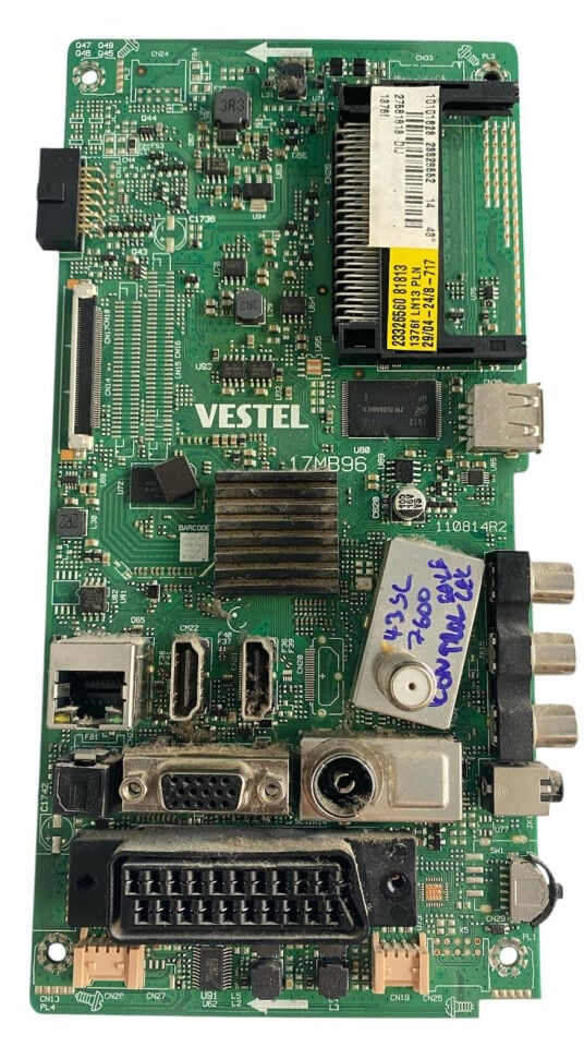 Vestel 17MB96 Ana Kart Orijinal 43SC7600 Smart LED TV Mainboard