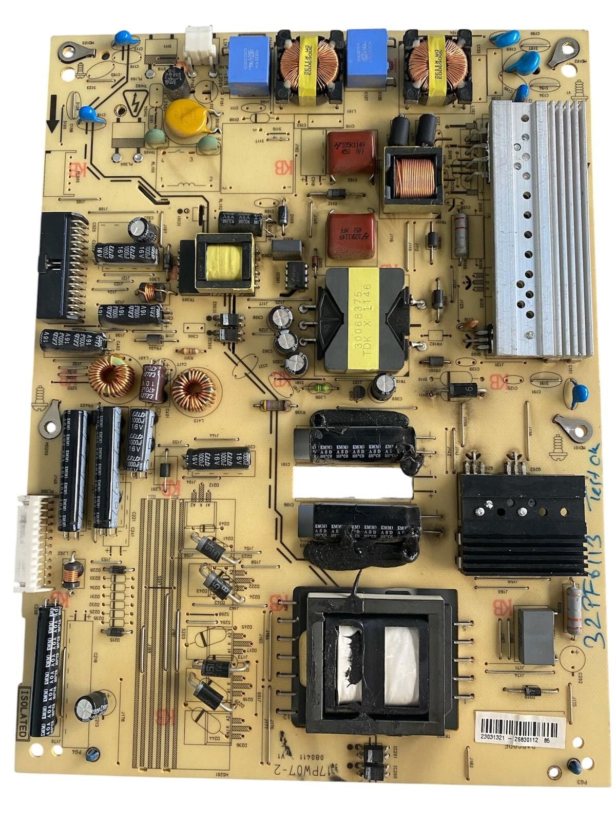 Vestel 17PW07-2 Besleme Kartı Orijinal 32PF6113 Güç Kartı Power Supply