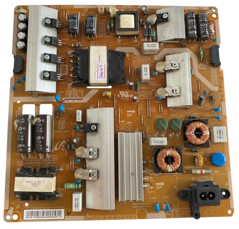 Samsung UE55JU6570UXTK TV Güç Besleme Kartı (Power Supply) - BN44-00807A Orijinal