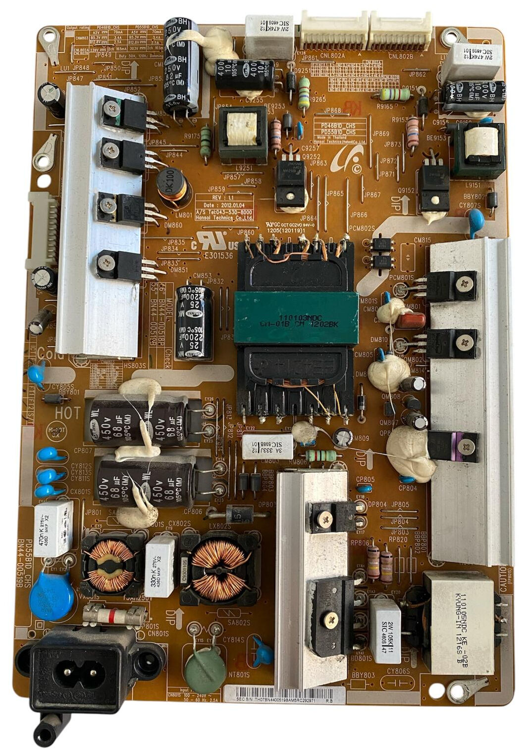 Samsung BN44-00519B Besleme Kartı PD55B1D_CHS Orijinal LED TV Power Board