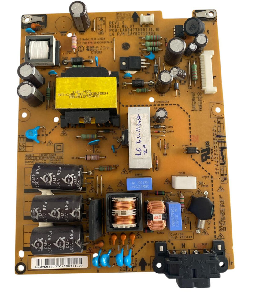 LG 42LM3450-ZA TV Güç Besleme Kartı (Power Supply) - EAX64770201 (1.8) EAY62713701 Orijinal