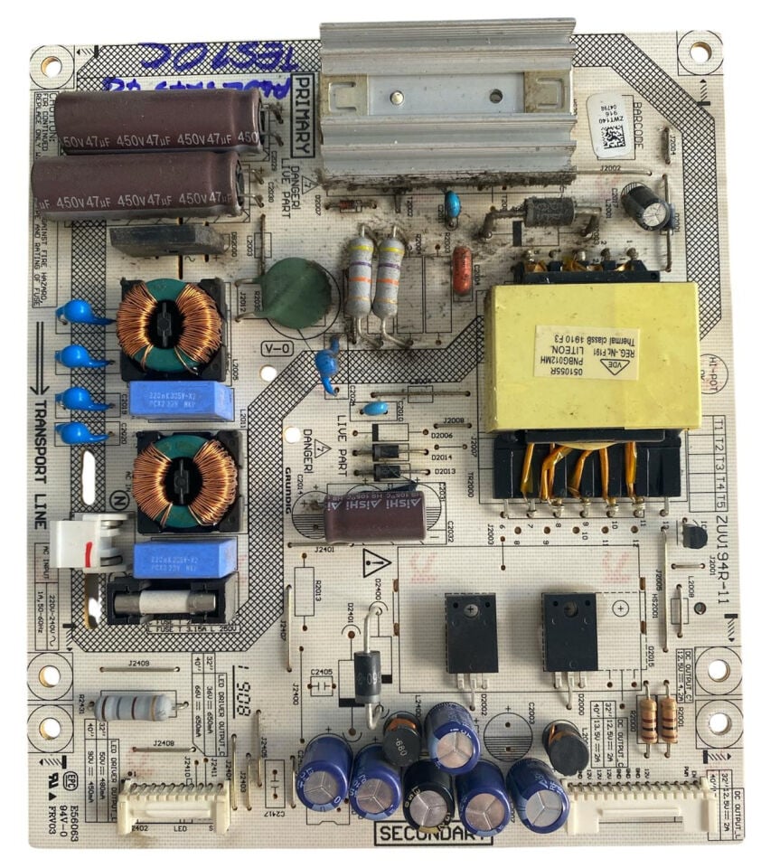 Grundig ZUV194R-11 Besleme Kartı Orijinal A40L57454B Liteon TV Power Board