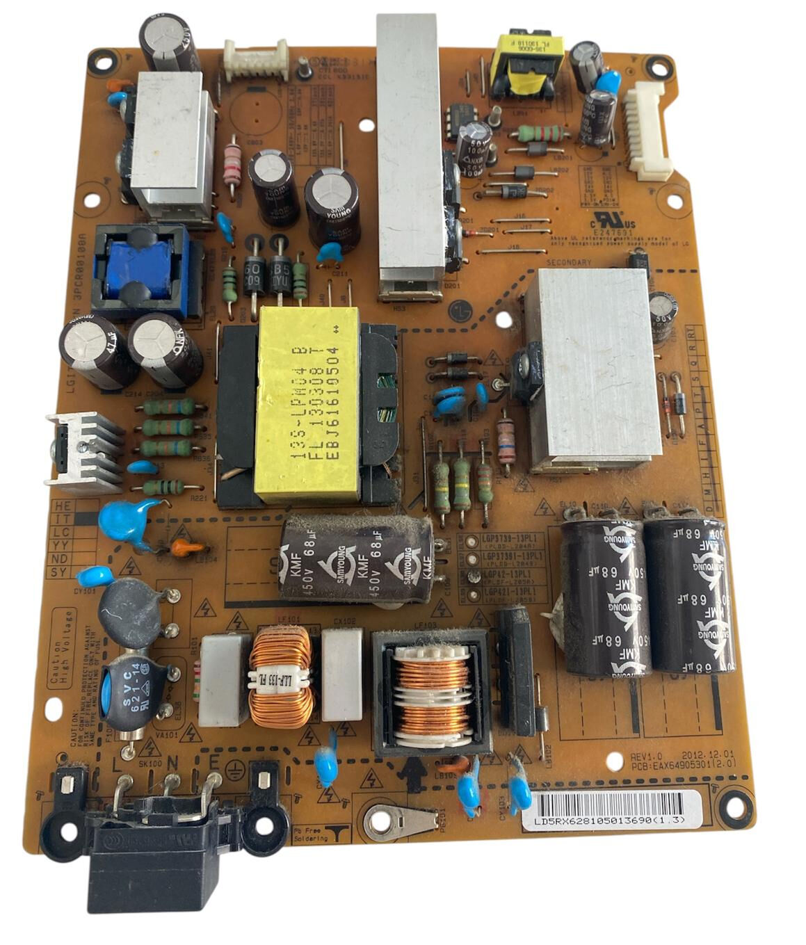 LG 42LN5400-ZA TV Güç Besleme Kartı (Power Supply) - EAX64905301 (2.0) EAY62810501 LGP3739-13PL1 Orijinal