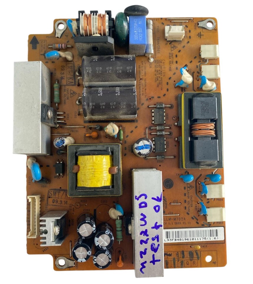 LG M227WD-PZ Monitör TV Güç Besleme Kartı (Power Supply / Inverter) - EAY48196101 PLLM-M702A Orijinal