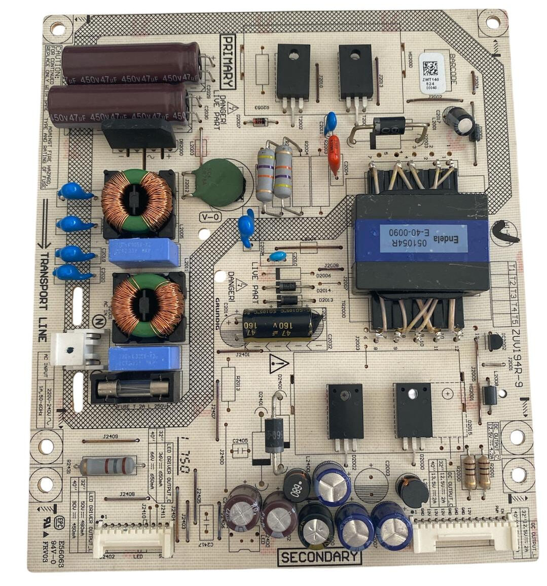 Grundig A40L 5741 4B TV Güç Besleme Kartı (Power Supply) - ZUV194R-9 Orijinal