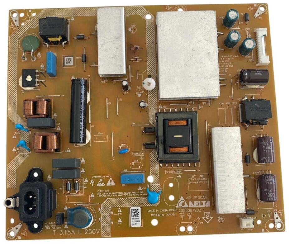 Beko B55 B 880 B TV Güç Besleme Kartı (Power Supply) - Delta AP-P130AM 2955067202 WMG910R Orijinal