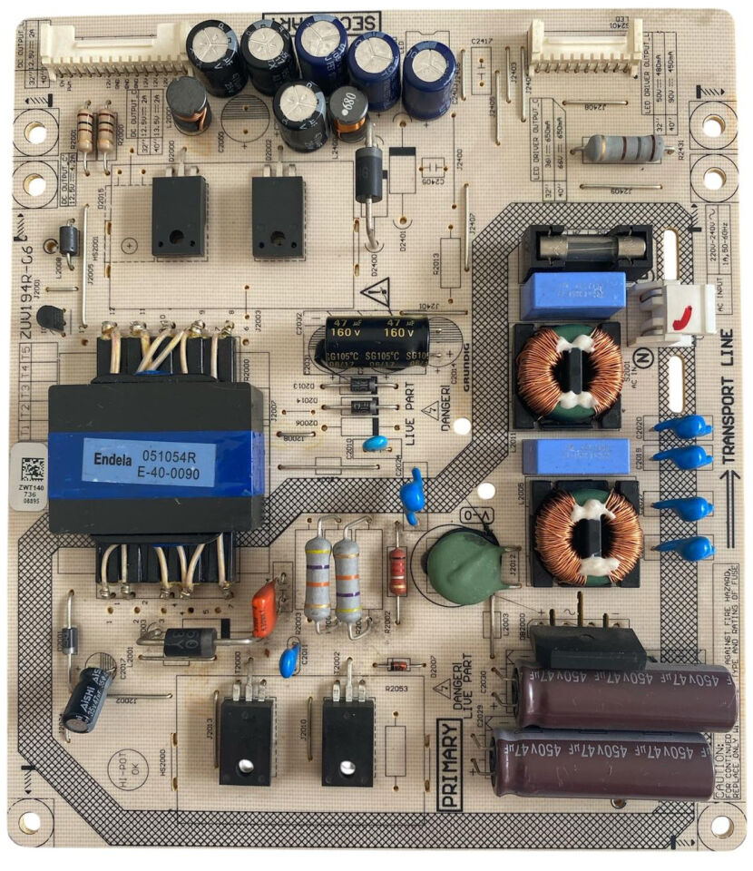 Grundig ZUV194R-06 Besleme Kartı Orijinal Arçelik Beko Endela 051054R Power Board