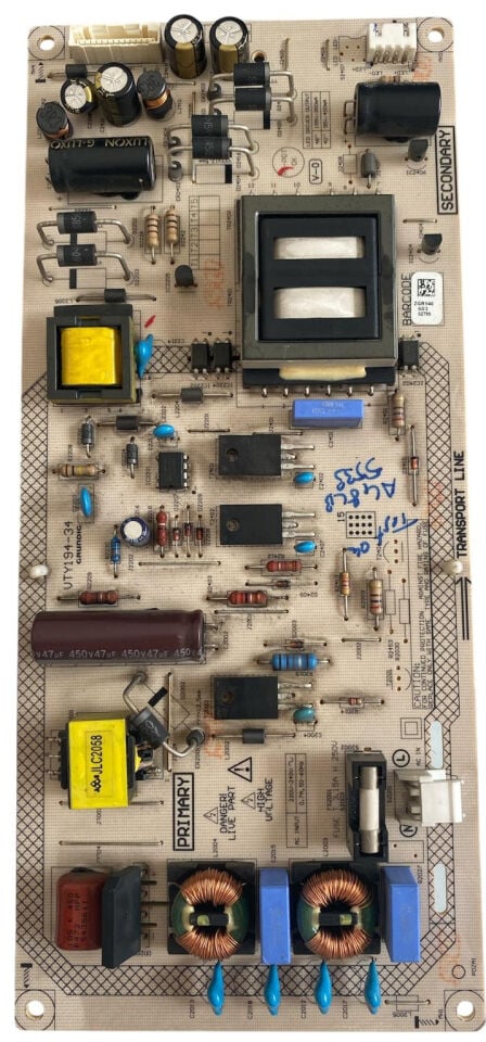 Grundig VTY194-34 Besleme Kartı Orijinal Arçelik Beko A48LB5533 Power Board