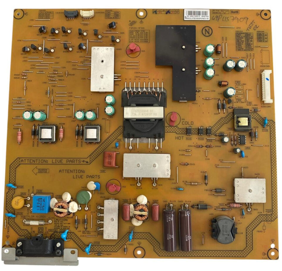 Philips FSP201-4FS01 Besleme Kartı Orijinal 49PUS7909 Power Board