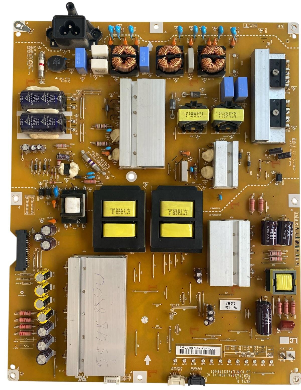 LG EAX65613901 (1.6) Besleme Kartı Orijinal EAY63149401 LGP4955-14UL12 55LB650V Power Board