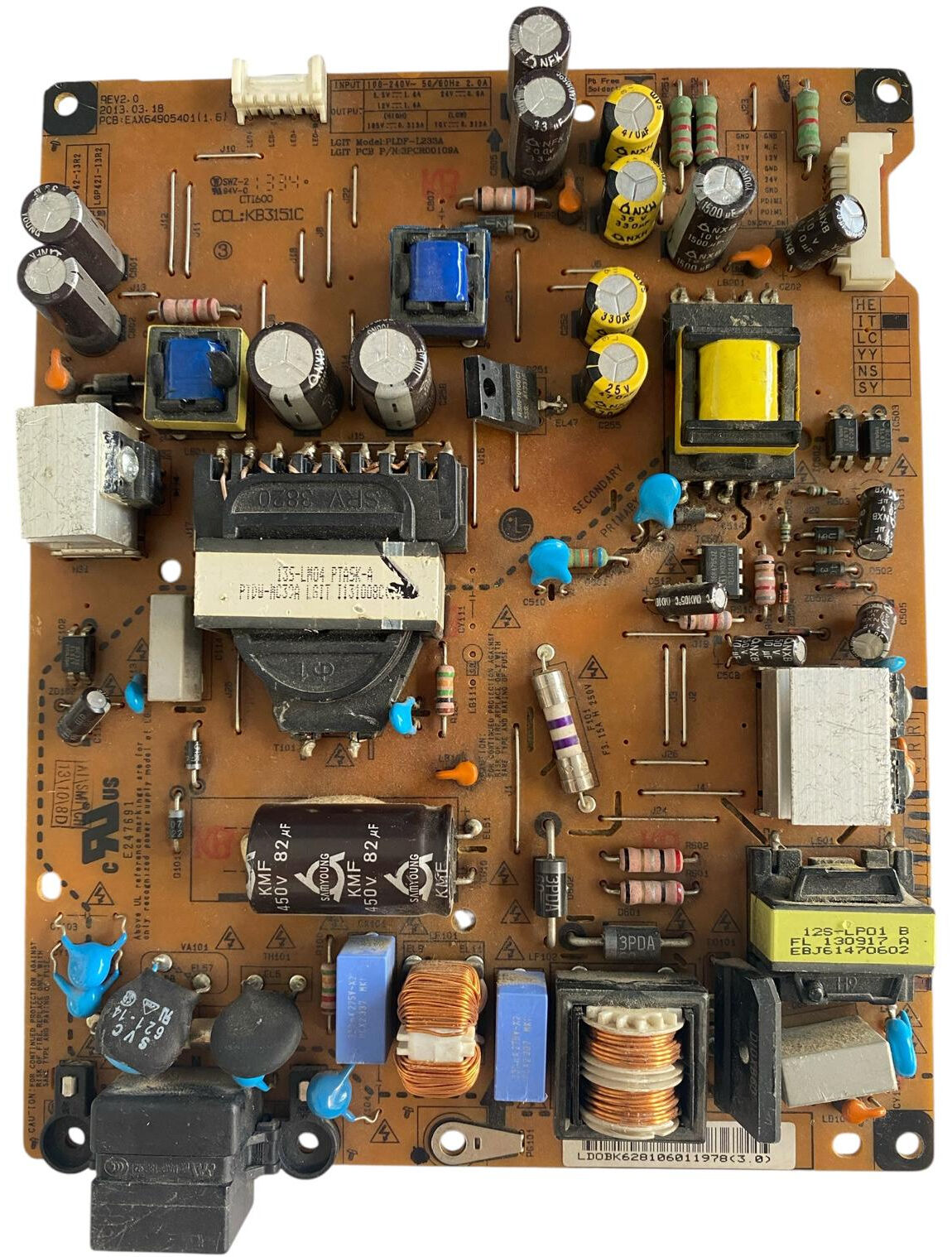 LG EAX64905401 (1.6) Besleme Kartı Orijinal EAY62810601 PLDF-L233A 42LA620S Power Board