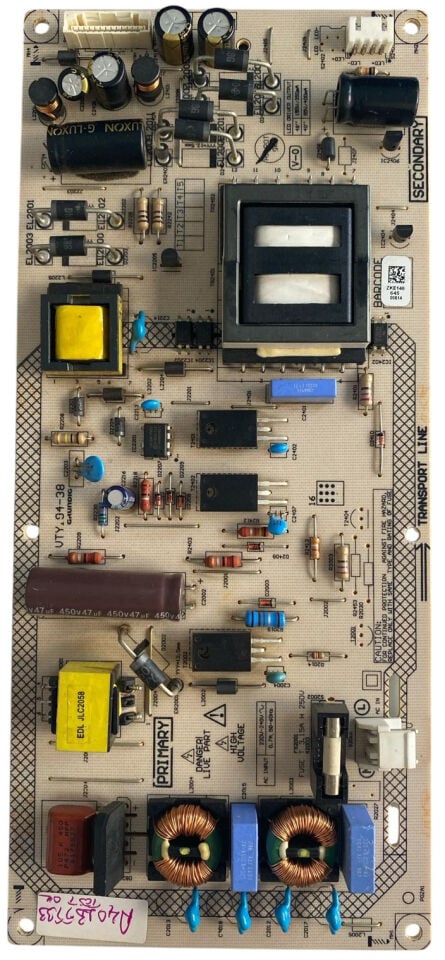 Grundig VTY194-38 Besleme Kartı Orijinal ZKE140R 40 VLE 6520 48 VLE 6520 Power Board