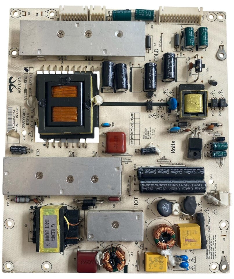 Axen AY136P-4SF01 Besleme Kartı Orijinal 3BS0031614 REV:1.0 Sunny Hi-Level 40 42 inç Power Board