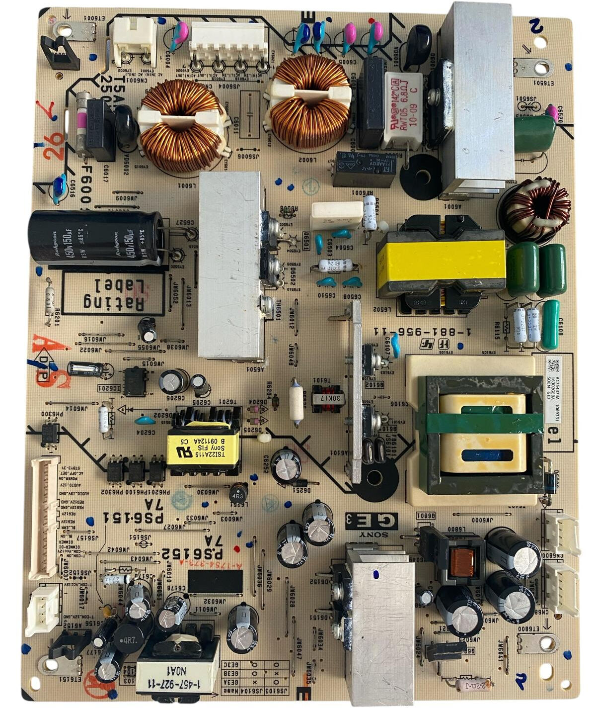 Sony 1-881-956-11 Besleme Kartı Orijinal A1754373A APS-343 GE3A KDL-42W805A KDL-47W805A KDL-50W656A Power Board