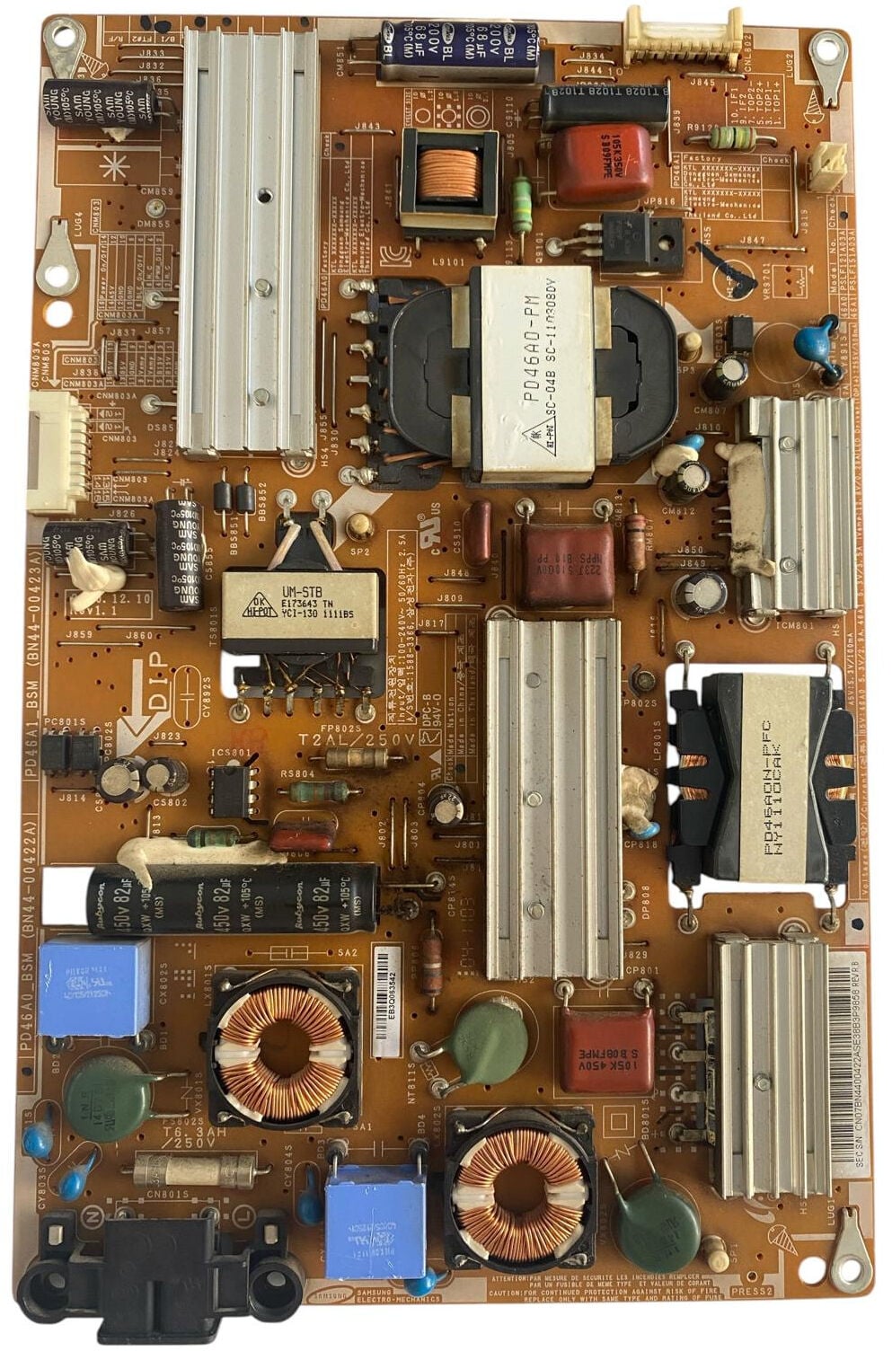 Samsung BN44-00423A Besleme Kartı Orijinal PD46A1_BSM BN44-00422A UE40D6000 UE46D6000 40 46 inç Power Board