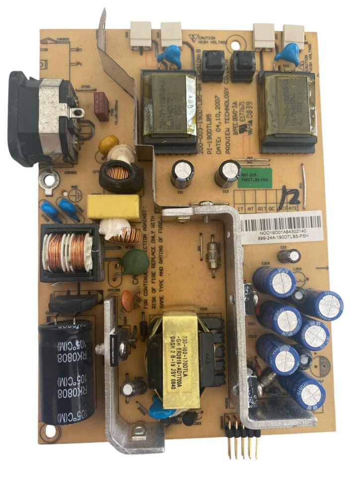 LCD Monitör Güç Besleme Kartı (Power Supply + Inverter) - PI-190DTLB5 / 200-003-190DTLB5-BH REVB Orijinal