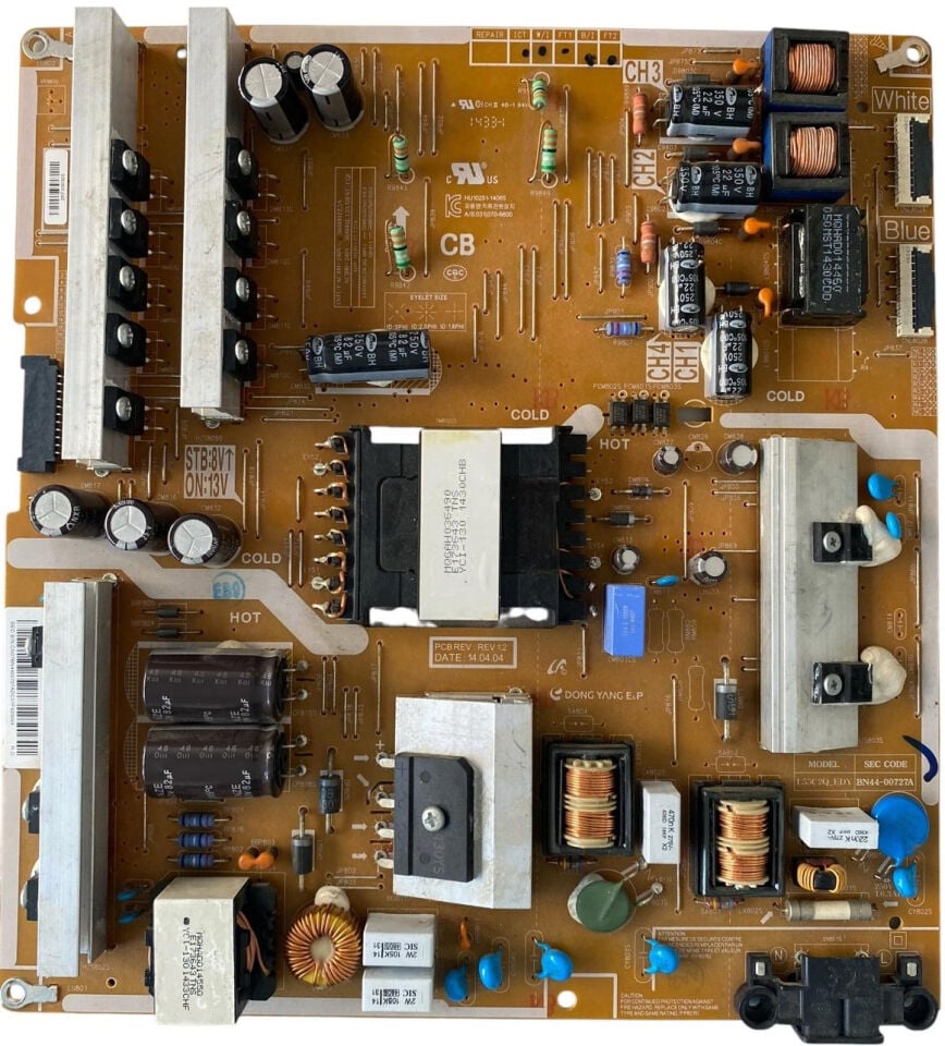 Samsung BN44-00727A Besleme Kartı Orijinal L55C2Q_EDY UE55H6870ASXTK UE55H6800 Power Board