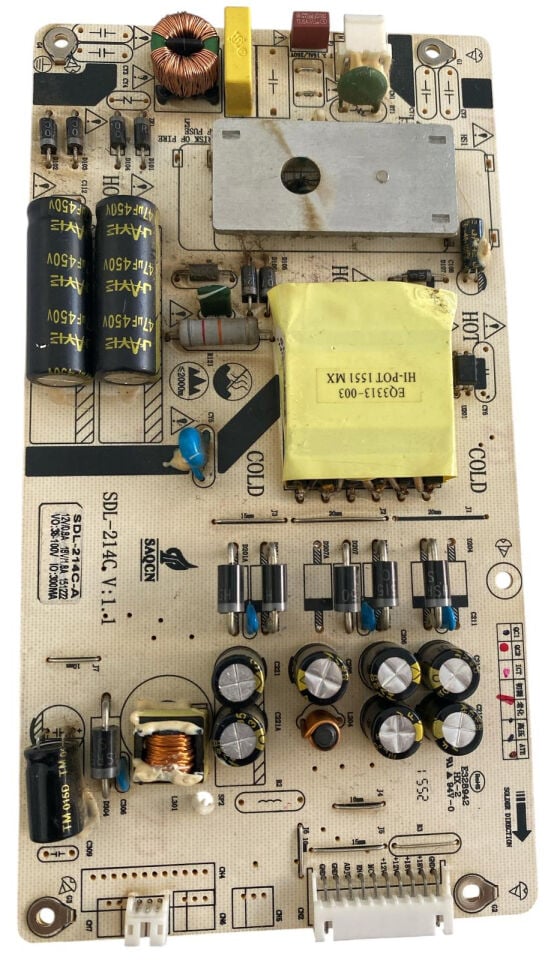 Axen / Sunny TV Güç Besleme Kartı (Power Board) - SDL-214C V.1.1 / SDL-214C-A AX039LD12AT071 Orijinal