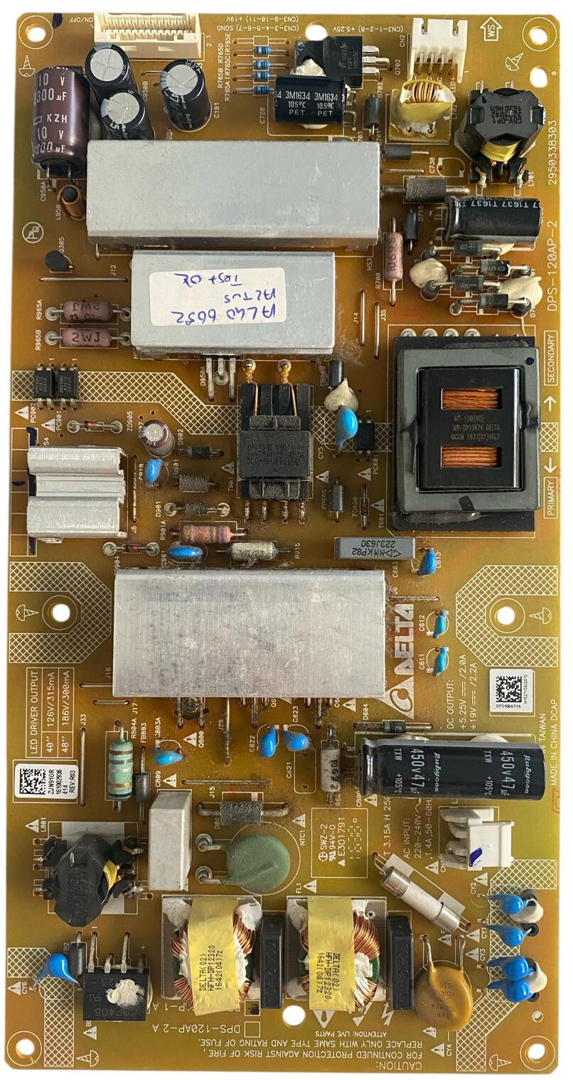 DPS-120AP-2 A Besleme Kartı Orijinal Delta DPS-120AP-2A 2950338303 AL40 6652 Arçelik Altus Power Board