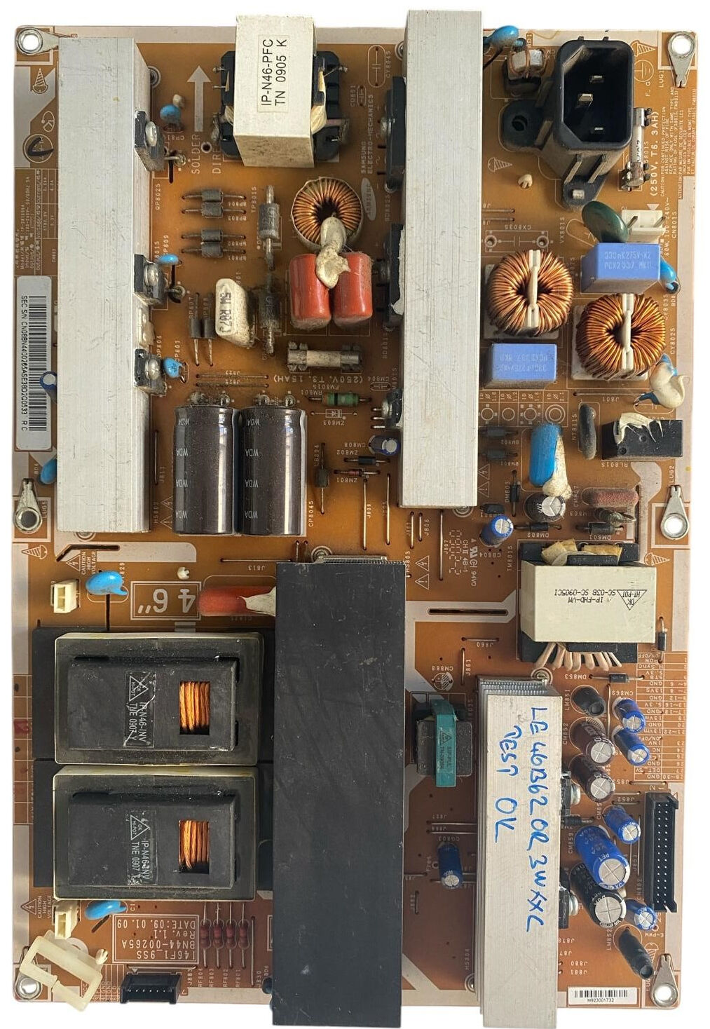 Samsung BN44-00265A Besleme Kartı Orijinal 146F1_9SS LE46B620R3W LE46B650 Power Board