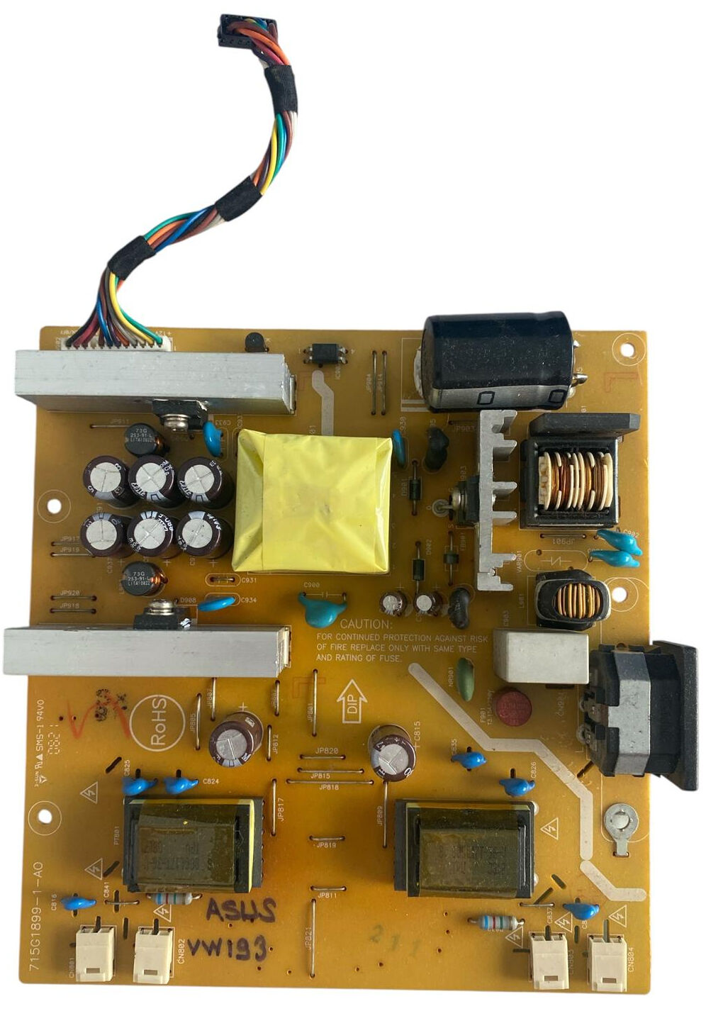 715G1899-1-AO Besleme Kartı Orijinal 715G1899-1 VW193 VW193D Power Board