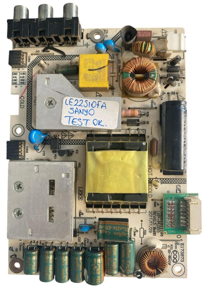 Sanyo LKP-PL055 Besleme Kartı Orijinal LKP-PL055 REV:0.3 LE22S10FA Power Board