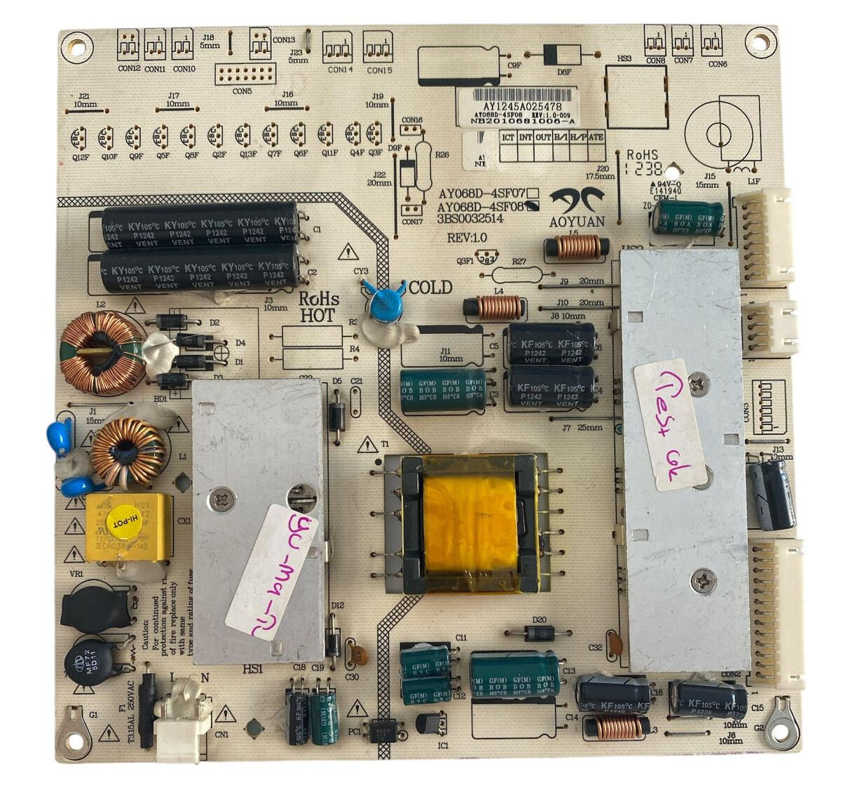 Yumatu AY068D-4SF07 AY068D-4SF08 Besleme Kartı Orijinal Power Board 3BS0032514 AY1245A025478