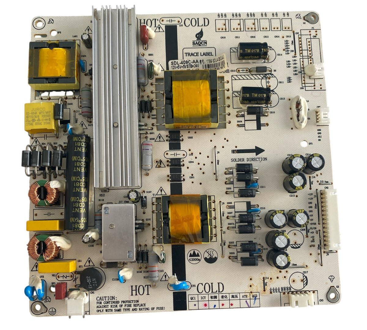 Sunny Axen SDL-409C-AA Besleme Kartı Orijinal Power Board 1786-SDL409C-AA AX055LVST59-AMF