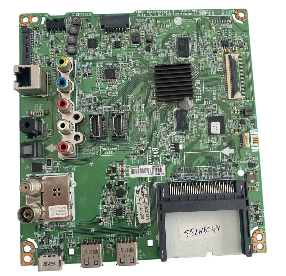 LG 55LH604V Ana Kart Orijinal EAX66769503(1.2) EBT64200402 64200402 Main Board