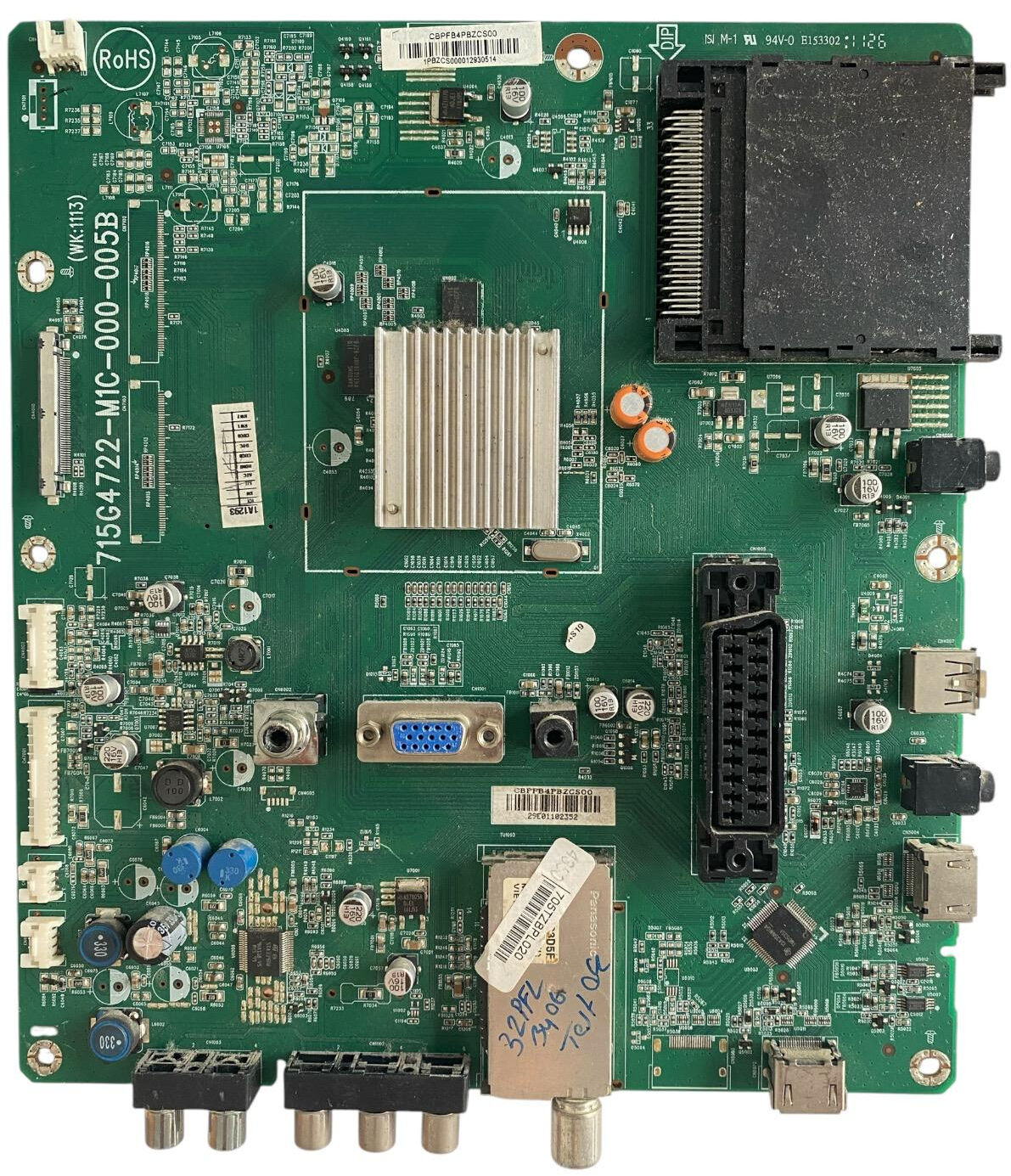 Philips 32PFL3406 Ana Kart Orijinal 715G4722-M1C-000-005B TPM6.1E LA Main Board