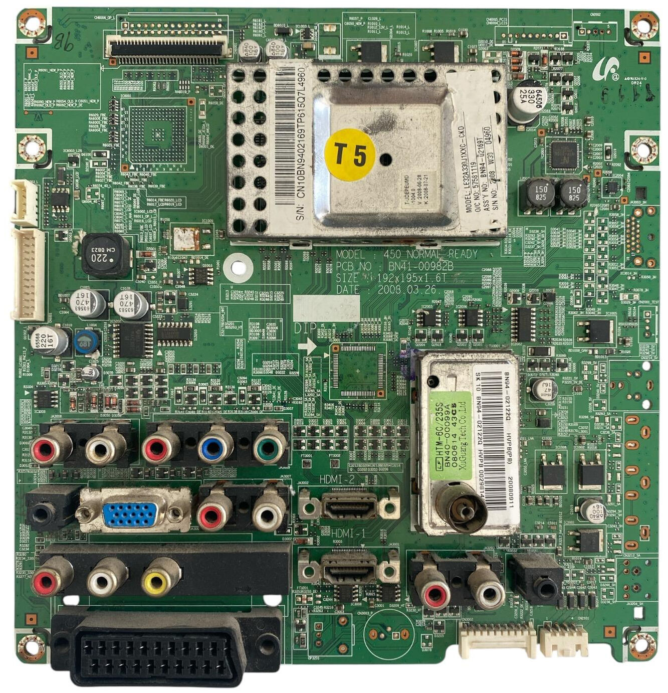 Samsung LE32A330 Ana Kart Orijinal BN41-00982B BN94-02169T 450 Normal Main Board