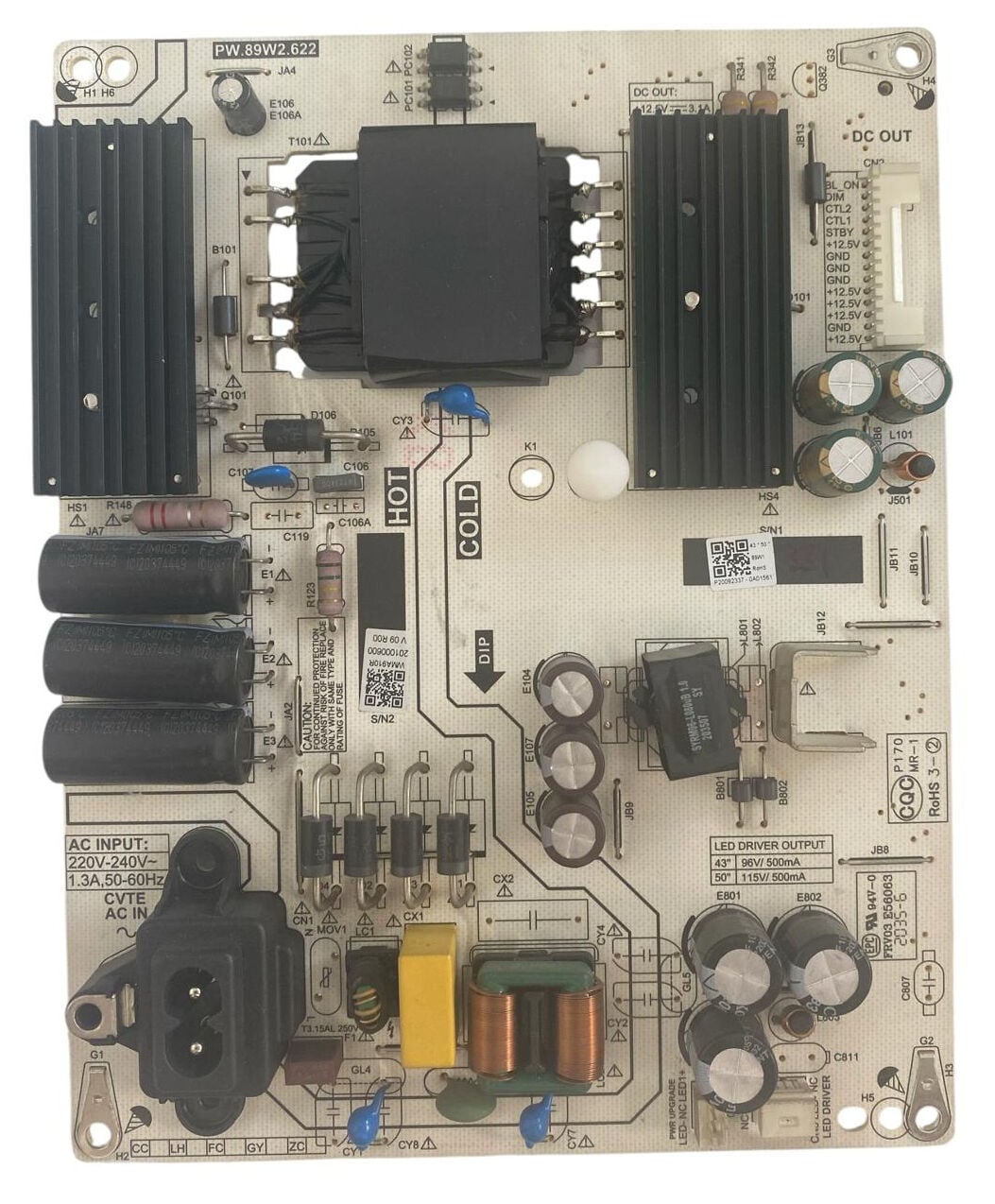 Grundig / Beko / Arçelik 50'' 4K Smart LED TV Güç Besleme Kartı (Power Supply) - PW.89W2.622 50 GEU 7900 B Orijinal
