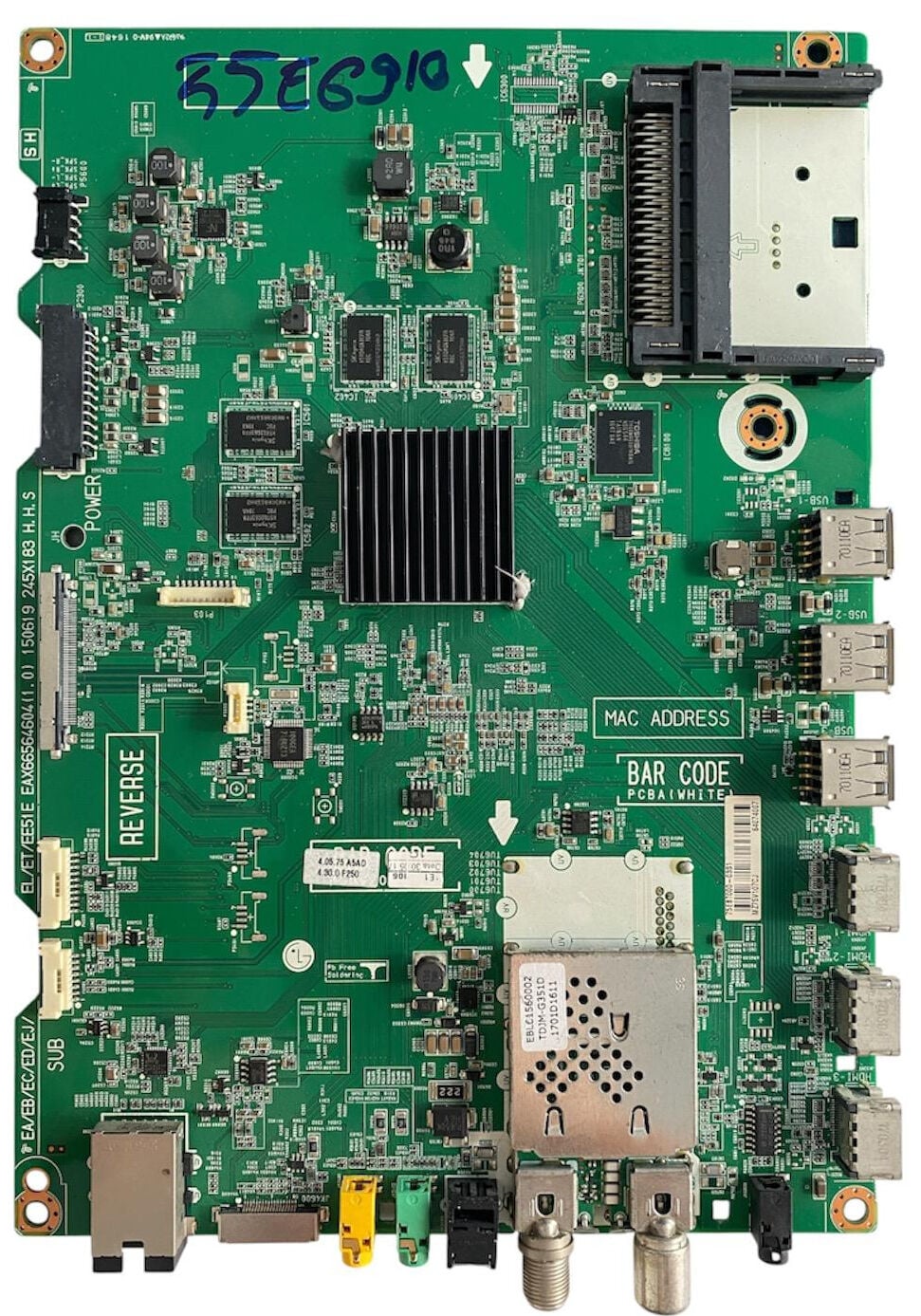 LG 55EG910V OLED TV Ana Kart Orijinal EAX66564604 (1.0) EBU63148101 Smart Main Board
