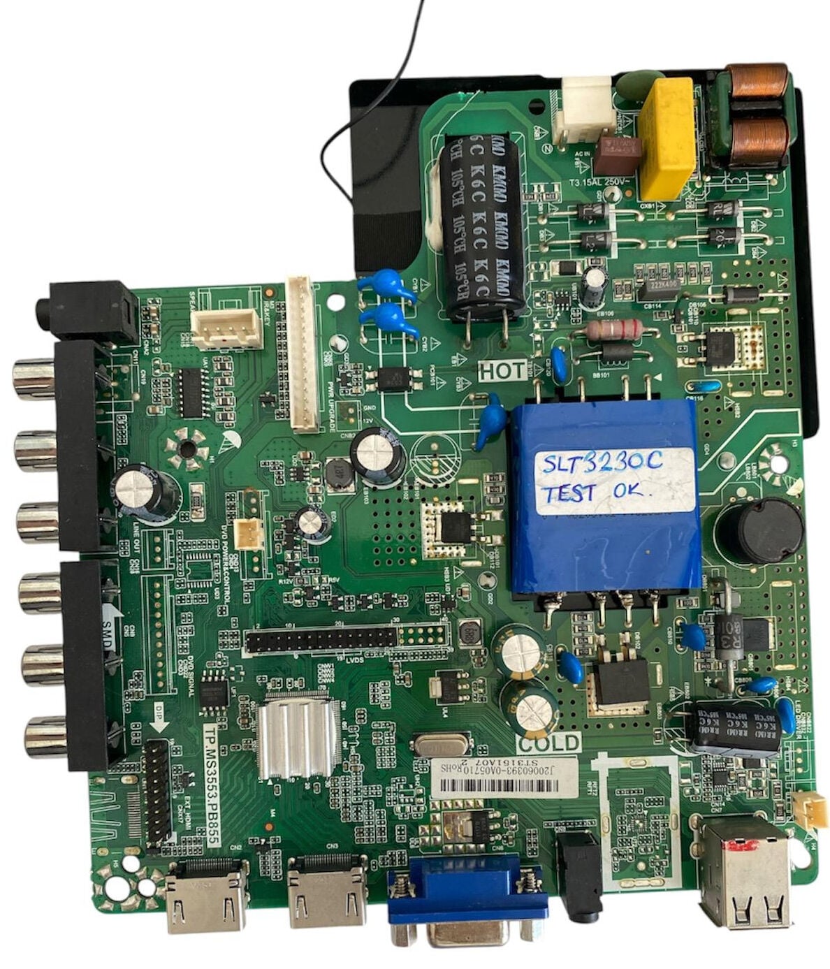 Universal 32'' LED TV Combo Kart Orijinal TP.MS3553.PB855 SLT3230C Main Board