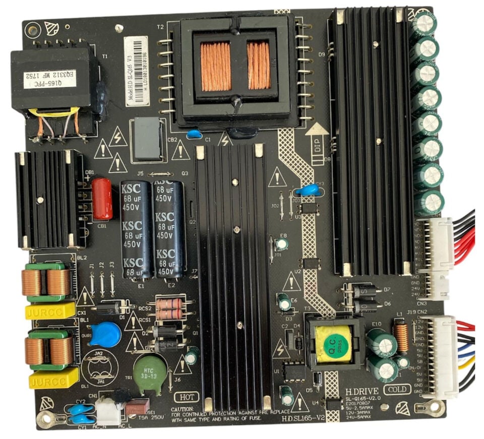 H.DRIVE H.D.SL165-V2 LED TV Besleme Kartı Orijinal Power Supply SL-Q165-V2.0