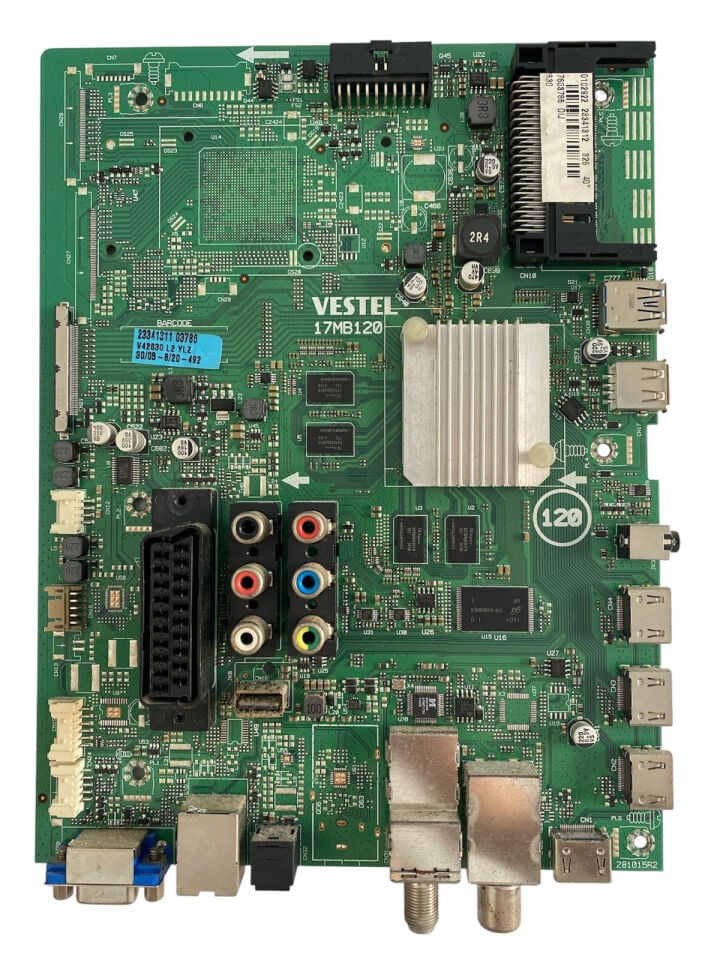 Vestel / Telefunken / Seg / Regal 48'' 4K Smart UHD LED TV Ana Kart (Main Board) - 17MB120 48UA9300 (23341311) Orijinal