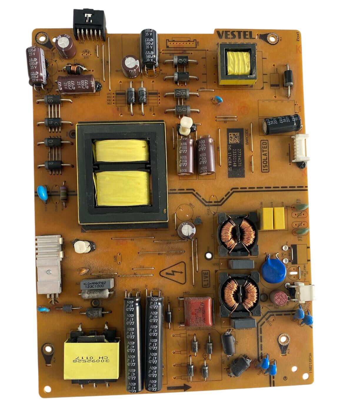 Vestel / Regal / Seg 55'' 4K Smart TV Güç Besleme Kartı (Power Supply) - 17IPS72 / 23332140 / 27794276 55UB6300 Orijinal