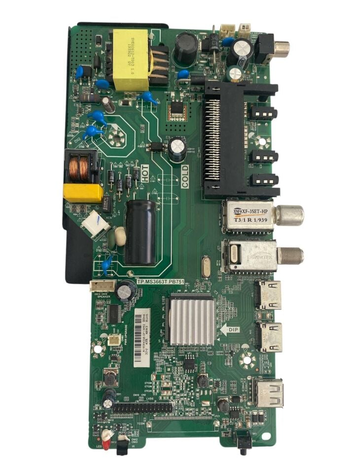 Awox 32'' HD LED TV Sıfır / Temiz Combo Ana Kart (Beslemeli Main Board) - TP.MS3663T.PB751 AWOX U3200STR RIMLESS (TEST OK)