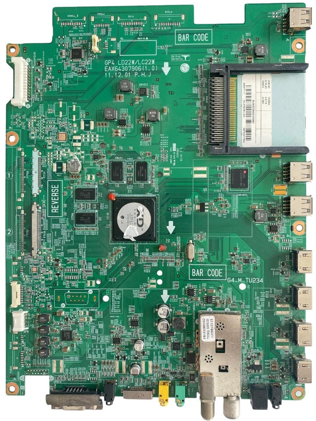 LG Cinema 3D Smart TV Ana Kart Orijinal EAX64307906 (1.0) Main Board