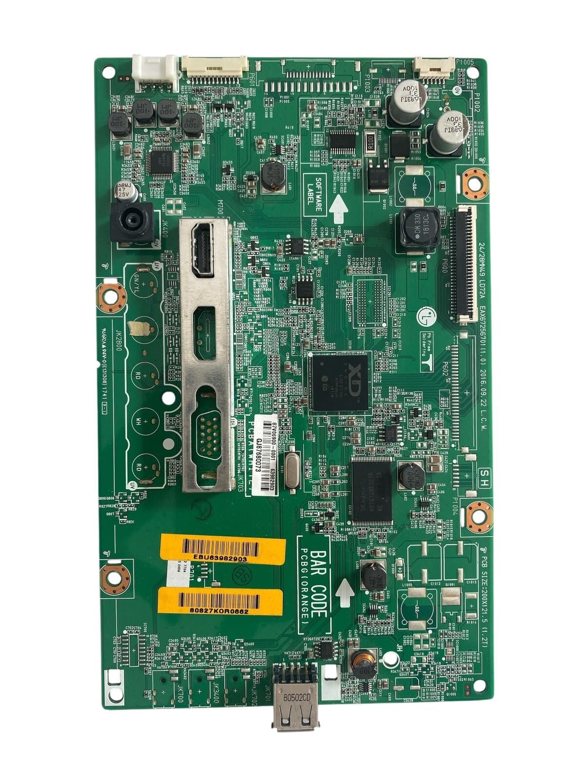 LG 28'' HD LED Monitor TV Ana Kart (Main Board) - EAX67256701(1.0) / EBT64474002 / EBU63982903 28MN49HM-PZ (HC275EXN-ABVP1 Uyumlu) Orijinal