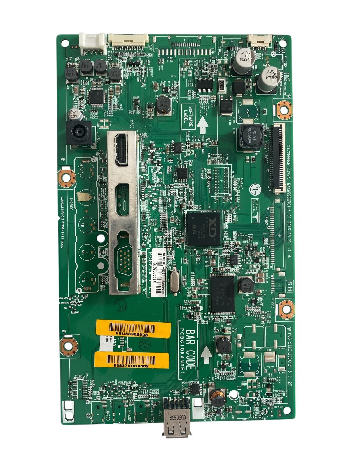 LG 28'' HD LED Monitor TV Ana Kart (Main Board) - EAX67256701(1.0) / EBT64474002 / EBU63982903 28MN49HM-PZ (HC275EXN-ABVP1 Uyumlu) Orijinal